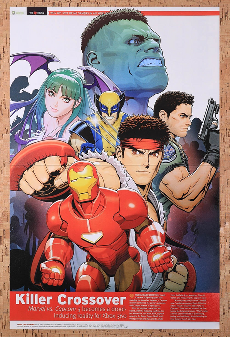 2010 Marvel Vs Capcom 3 Xbox 360 Original Advertisement / Retro Wall Art v1