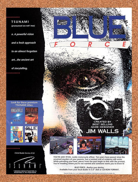 1994 Blue Force PC Original Advertisement / Retro Promo v1