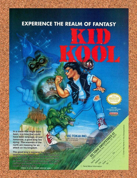 Kid Kool NES Original 1989 Ad Authentic Nintendo Video Game Promo