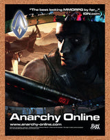 Anarchy Online PC Original 2001 Ad Authentic MMO RPG Video Game Promo
