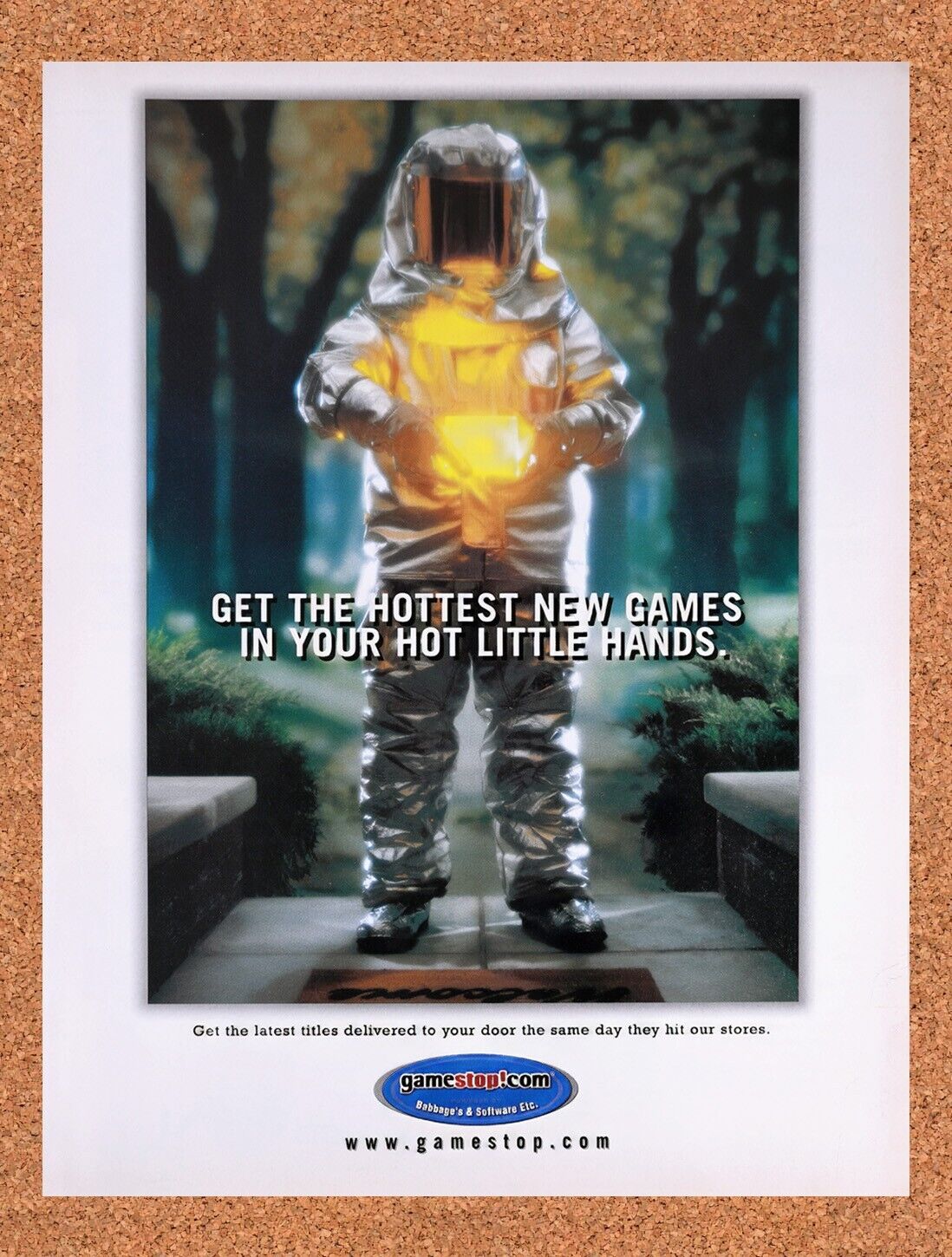 2000 GameStop Get The Hottest New Games Original Ad / Retro Wall Art v5
