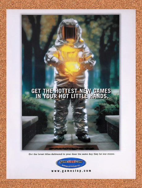 2000 GameStop Get The Hottest New Games Original Ad / Retro Wall Art v5