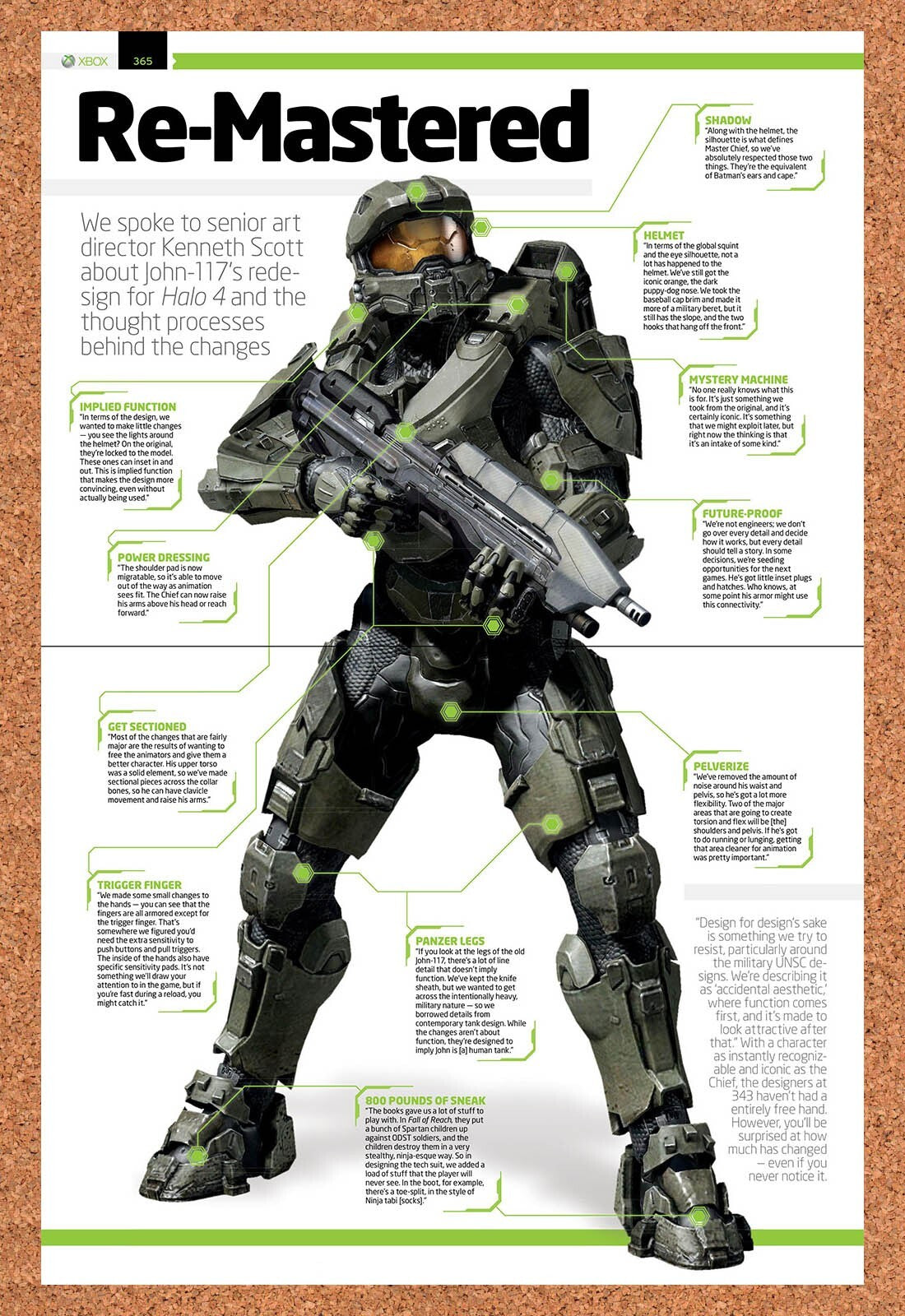 2012 Halo 4 John-117 Redesign Original Advertisement / Retro Wall Art v7