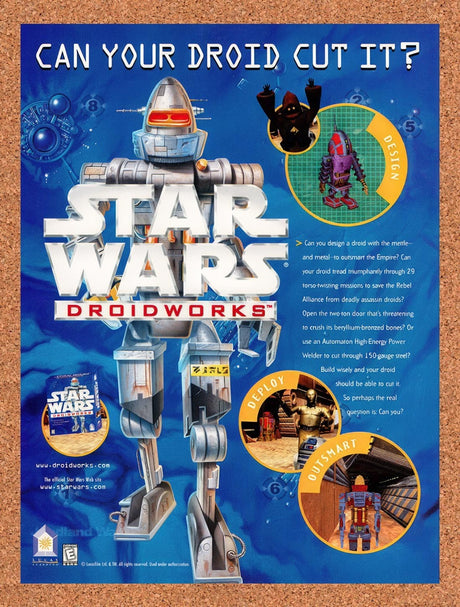1999 Star Wars Droidworks PC Original Advertisement / Retro Promo v1