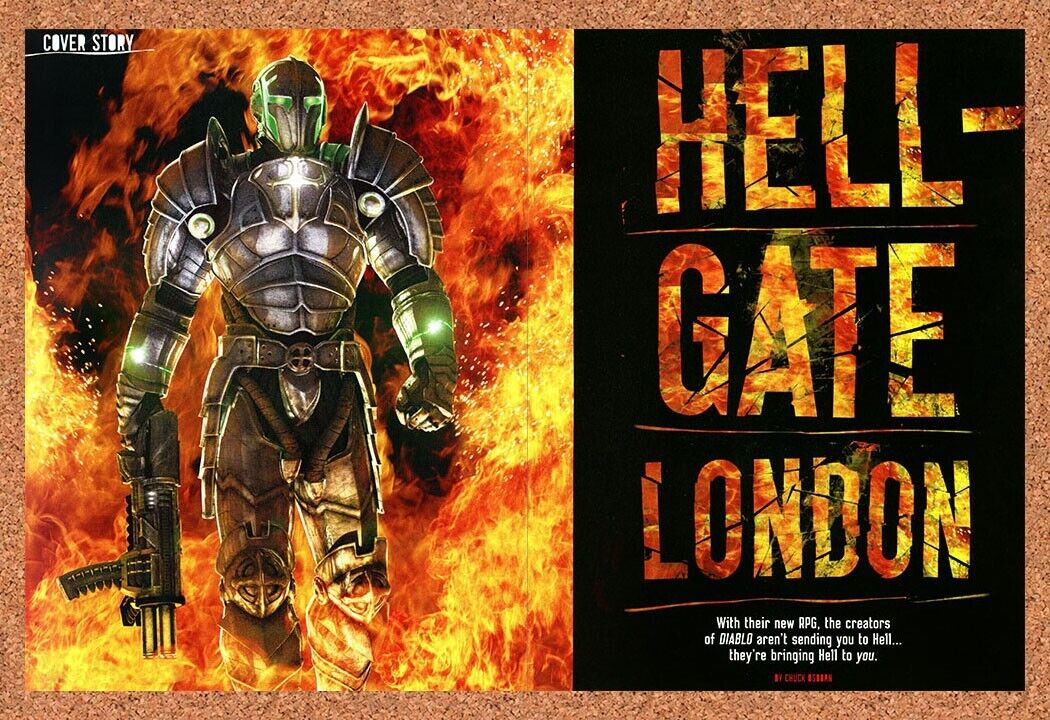 Hell-Gate London PC Original 2005 Ad Authentic Preview Video Game Promo