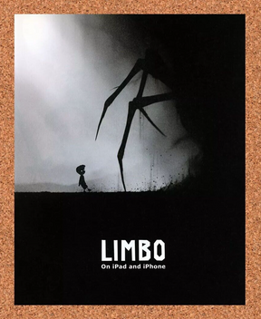 Limbo iPad Mobile Original 2014 Ad Authentic Dark Video Game Promo Artwork