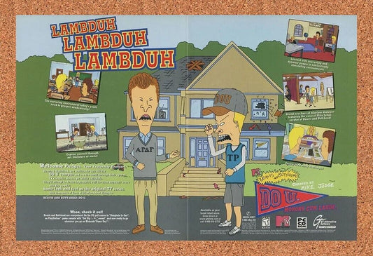 Beavis & Butthead Video Game 2000 Original Ad Authentic PC Video Game Promo