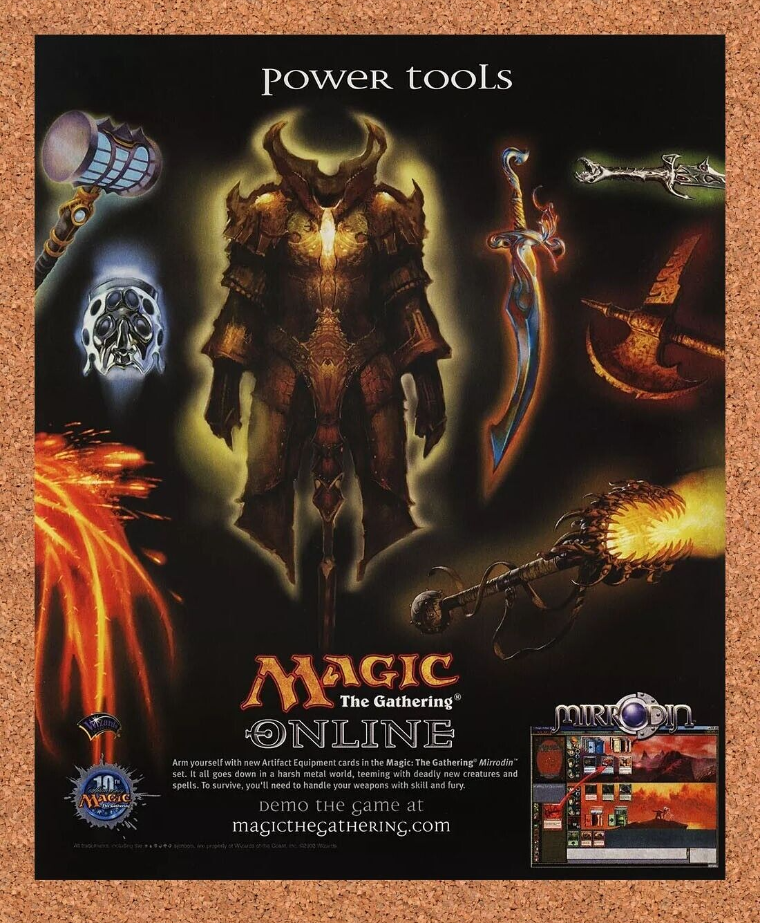 Magic The Gathering Online PC Original 2004 Ad Authentic Video Game Promo v4