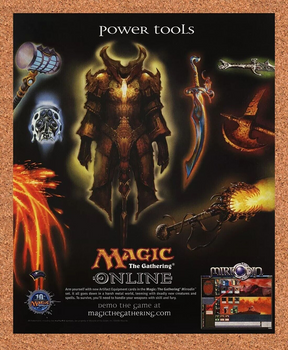 Magic The Gathering Online PC Original 2005 Ad Authentic Video Game Promo v4