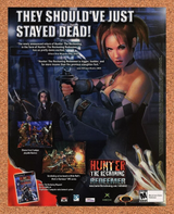 Hunter The Reckoning Redeemer PS2 Original 2005 Ad Authentic Video Game Promo v3
