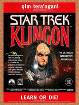 1996 Star Trek Klingon Interactive CD-ROM Original Advertisement / Promo v2