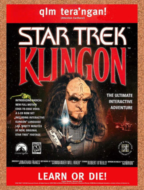 1996 Star Trek Klingon Interactive CD-ROM Original Advertisement / Promo v2