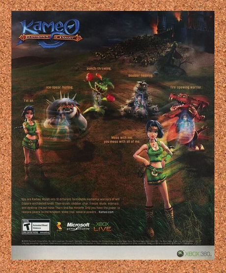 Kameo Elements Of Power Xbox Original 2005 Ad Authentic Video Game Promo