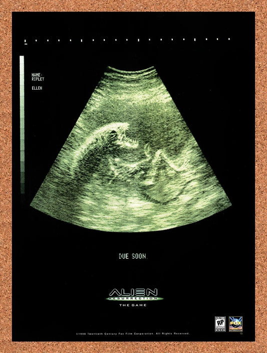 1999 Alien Resurrection PS1 Original Advertisement / Retro Wall Art v2