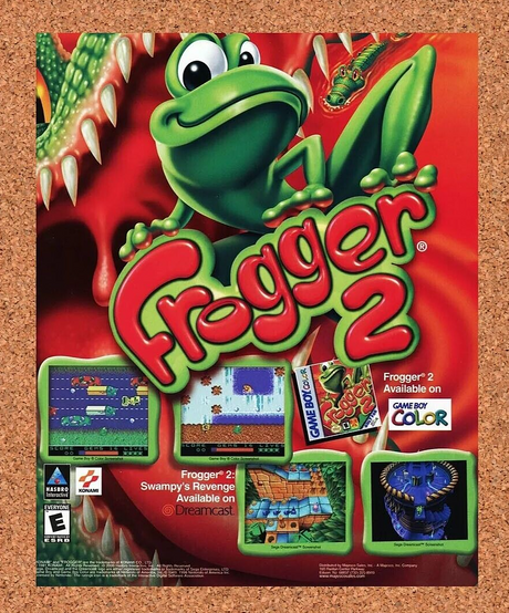 Frogger 2 GBA Original 2001 Ad Authentic Nintendo Gameboy Video Game Promo