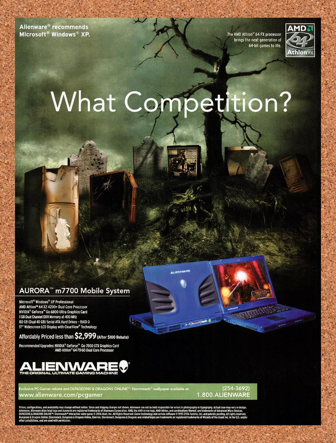 2006 Dungeons & Dragons Online Stormreach Alienware Original Ad / Wall Art v8