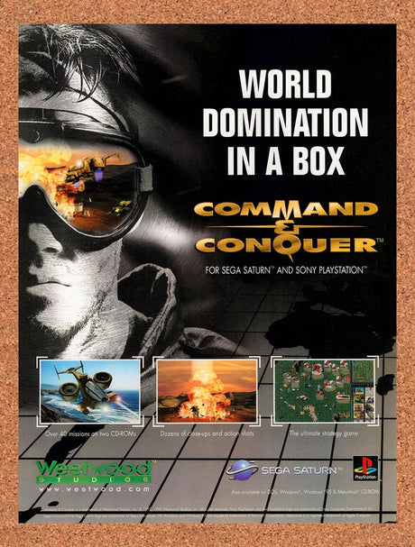 1997 Command & Conquer Saturn Original Advertisement / Retro Promo v6