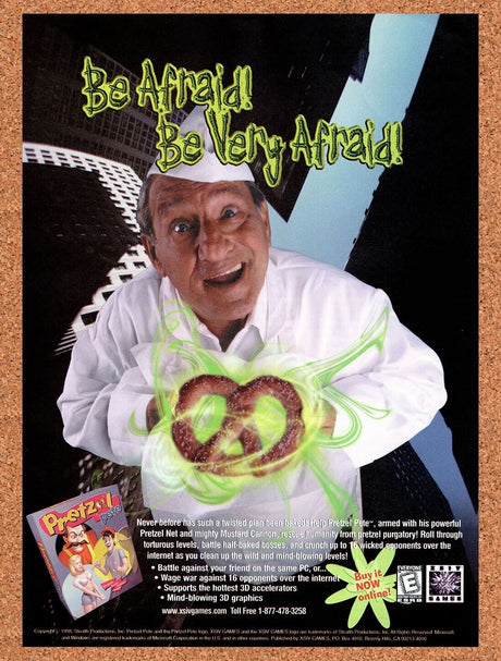 1998 Pretzel Pete PC Original Advertisement / Retro Wall Art v1