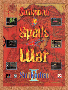 1999 Suikoden II PS1 Original Advertisement / Retro Promo v1