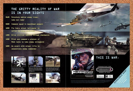 Operation Flashpoint Cold War Crisis Original 2002 Vintage Ad - Video Game Promo