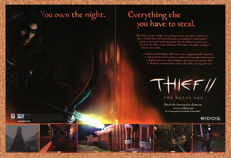 Thief II PC Original 2002 Ad Authentic Eidos Stealth Video Game Promo