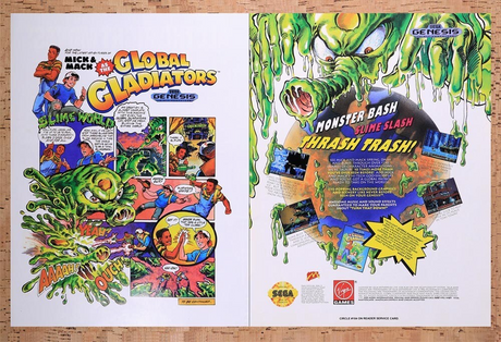 1992 Global Gladiators Genesis Original Advertisement / Retro Wall Art v2
