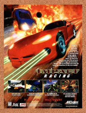 1996 Impact Racing PS1 Original Advertisement / Retro Promo v1
