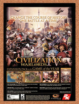2006 Civilization IV Warlords PC Original Advertisement / Retro Promo v1
