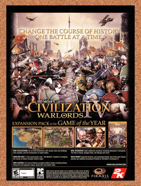 2006 Civilization IV Warlords PC Original Advertisement / Retro Promo v1