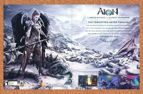 Aion PC Original 2013 Print Ad Authentic NCSoft MMORPG Video Game Promo