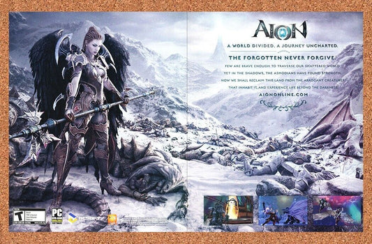 Aion PC Original 2012 Print Ad Authentic NCSoft MMORPG Video Game Promo