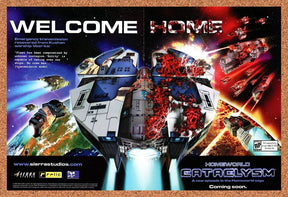 Homeworld Cataclysm PC Original 2002 Ad Authentic Sierra Video Game Promo