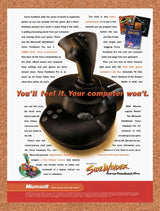 1997 Microsoft Sidewinder Force Feedback Pro Joystick Original Ad / Promo v1