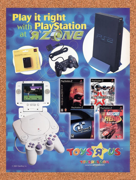 2001 Toys R Us PlayStation R Zone Original Advertisement / Retro Wall Art v8