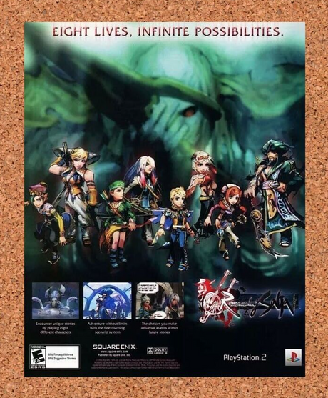 Romancing Saga PS2 Original 2006 Ad Authentic Square Enix Video Game Promo