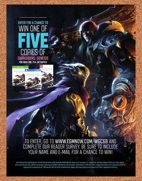Darksiders Genesis PS4 Original 2020 Ad - Video Game Sweepstakes Display Promo