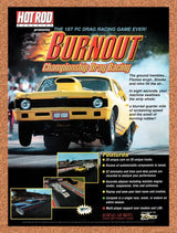1998 Burnout Championship Drag Racing PC Original Advertisement / Retro Promo v1