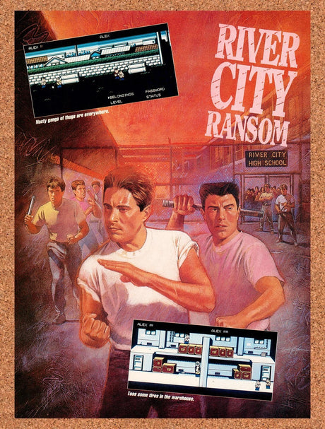 1989 River City Ransom NES Original Advertisement / Retro Promo v1