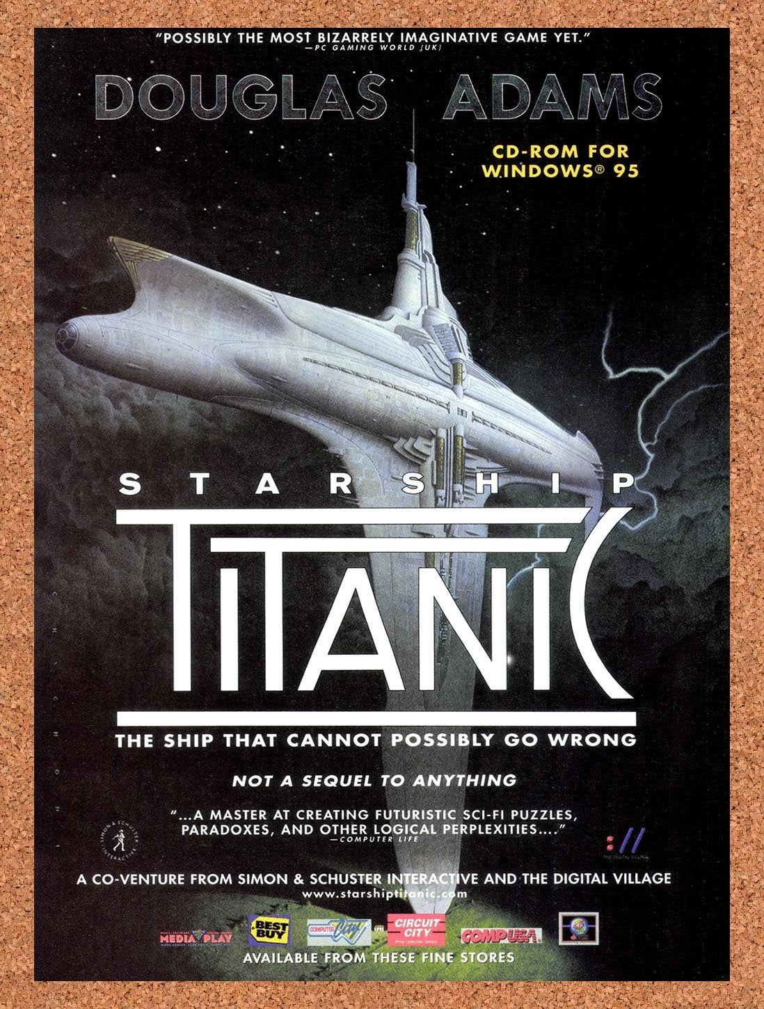 1998 Starship Titanic PC Original Advertisement / Retro Promo v1