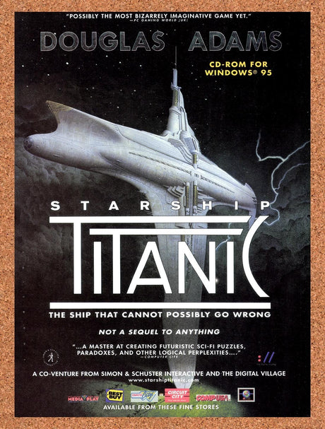 1998 Starship Titanic PC Original Advertisement / Retro Promo v1