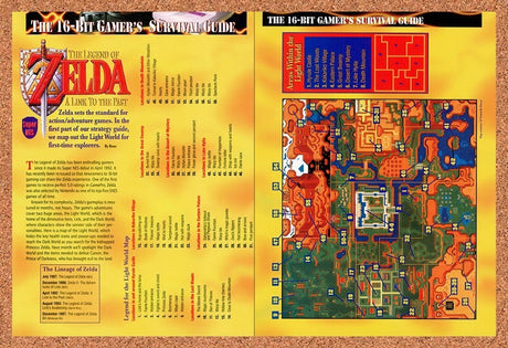 1997 Zelda A Link To The Past Light World Map Original Advertisement / Promo vr3
