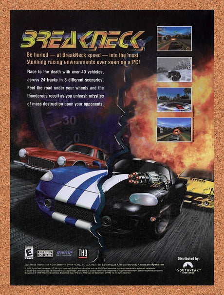 2000 BreakNeck PC Original Advertisement / Retro Wall Art v1