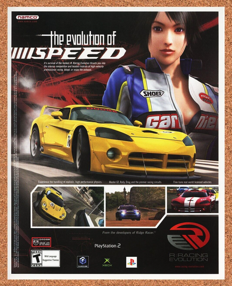 R Racing Evolution PS2 Original 2005 Ad Authentic Namco Video Game Art Promo