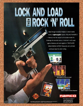 Rolling Thunder 2 Genesis Original 1992 Vintage Ad - Video Game Promo