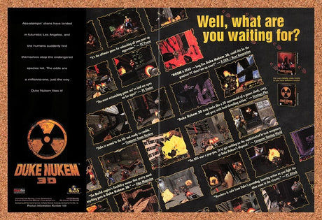 1996 Duke Nukem 3D PC Original Advertisement / Retro Promo v4