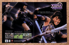1999 Xena Warrior Princess PS1 Original Advertisement / Retro Wall Art v2