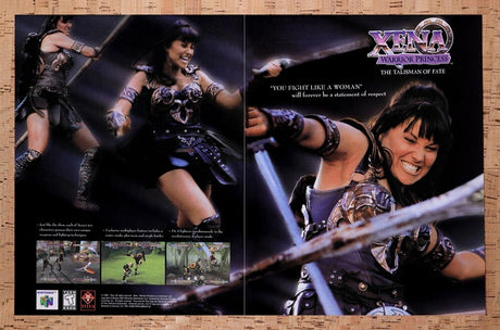 1999 Xena Warrior Princess PS1 Original Advertisement / Retro Wall Art v2