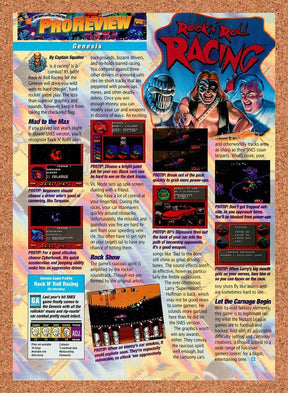 1994 Rock N Roll Racing Genesis Original Advertisement / Retro Promo vr1