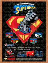 1994 The Death And Return Of Superman SNES Original Advertisement / Promo v2