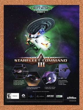 Star Trek Starfleet Command III PC Original 2005 Ad Authentic Video Game Promo